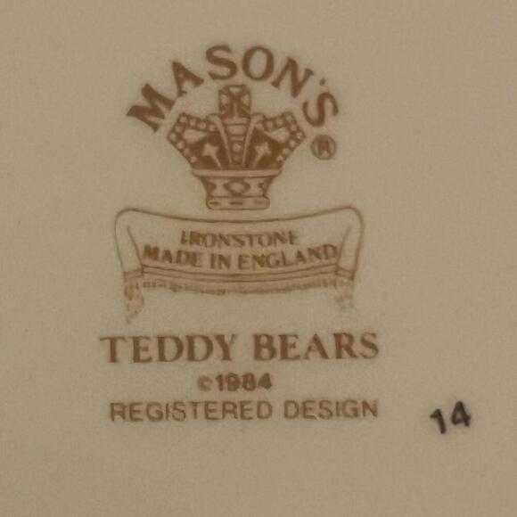 Mason's Ironstone Teddy Bear Cereal Bowl--1984 Ironstone Made In England - Picture 2 of 7